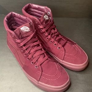 Vans SK8-Hi Top Canvas Maroon Sneakers